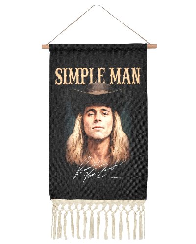 Simple Man RVZ signature cotton linen wall hanging